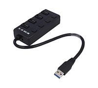 AK-AD-33 Hub USB A Female x4, USB A Male USB 3.0 Black 0.3 Meter AKYGA