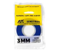 AK AK9183 Blue Masking Tape for Curves 3mm