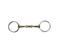AK AKRS-2607 Loose Ring Double Jointed Diamond with Nickel Silver Tapper Head Horse Bits Riding Bit (German / Silver, 5.50 Inches)