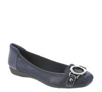 AK Anne Klein Sport Women's Umeko Ballet Flat, Dark Navy, 8.5 Wide