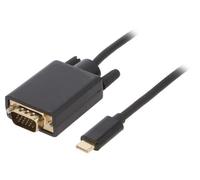 AK-AV-17 Adapter D-Sub 15pin HD Male USB C Male Gold Plated 18m AKYGA
