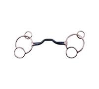AK Blue Silver Universal Solid Mouthpiece Sweet Iron Horse Bit AKRS102647 (Blue Silver, 4.75'')
