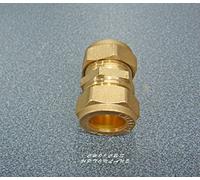 AK BRASS COMPRESSION PLUMBING FITTING STRAIGHT COUPLING SIZE(S) 15MM / 22MM (STRAIGHT COUPLING SIZE: 15MM)