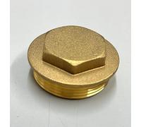AK BRASS HEX FLANGED MALE BLANKING CAP STOP END BSP IN VARIOUS SIZES ((1-1/2"BSP))