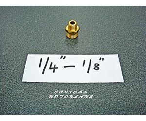 AK BRASS REDUCING HEXAGONAL NIPPLE MALE TO MALE BSP VARIOUS SIZES (REDUCING NIPPLE SIZE: 1/4" X 1/8")