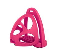 AK CagePro Lightweight Plastic Horse Stirrups - Durable Pair of Riding Stirrups with Safety Cage for Equestrian Training & Trail Riding AKRS-6045-01 (Pink, 4.75'')