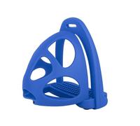 AK CagePro Lightweight Plastic Horse Stirrups - Durable Pair of Riding Stirrups with Safety Cage for Equestrian Training & Trail Riding AKRS-6045-01 (Royal Blue, 4.75'')