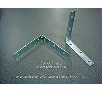 AK CORNER L SHAPE BRACE FIXING SELF SUPPORT ANGLE JOINT ZINC PLATED BRACKET 125MM (NUMBER OF BRACKETS: 4)