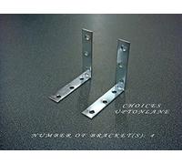 AK CORNER L SHAPE BRACE FIXING SELF SUPPORT ANGLE JOINT ZINC PLATED BRACKET 75MM (NUMBER OF BRACKETS: 4)