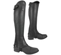 AK Curved Zip Full Grip Leather Horse Riding Half Chaps AKRS-1013 (Black, M)