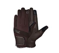 AK Embossed Champion Grip Horse Riding Gloves along the Touch Feature (Brown, M)