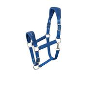 AK Feather Soft Padded Horse Head Collar - Extra Comfort Padding, Adjustable Curb & Poll Straps - Gentle, Durable & Secure Halter for Horses AKRS-6070-01 (Royal Blue, Full/ (L),)