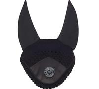 AK Fly Hood for Horses - Soft Lycra Ears, Close-Knit Crochet, Comfortable Fit - Equestrian Ear Bonnet for Sport Horses AKRS-6069-01 (Black, FULL / (L))