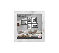 AK Frames 11X11" White Rustic Poster Frame - Modern Picture Frame For Wall Art, Prints And Photos - Durable And Stylish Display Frame