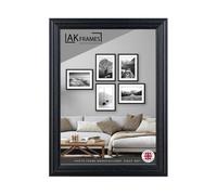 AK Frames 11X9" Classic Black Modern Picture Frame - Poster Frame For Photos, Prints And Wall Art - Elegant Home Decor