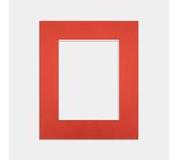 Ak Frames 12X10 Poppy Red Picture Mounts To Fit 8X6 Aperture Size - Mount Board Only (No Frame Included)