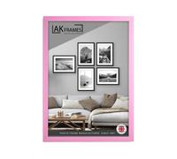 AK Frames 18X12" Classic Pastel Pink Modern Picture Frame - Poster Frame For Photos, Prints And Wall Art - Elegant Home Decor