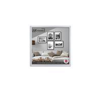 AK Frames 18X18" Classic Silver Modern Picture Frame - Poster Frame For Photos, Prints And Wall Art - Elegant Home Decor