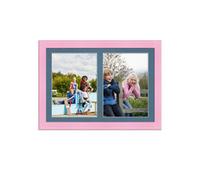 AK Frames 20X14 Pastel Pink Classic Multi Photo Frame With Pompadour Mount - Holds 2 Apertures (2X) A4 Photos