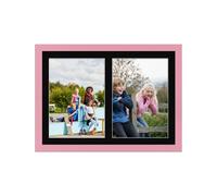AK Frames 20X14 Pastel Pink Modern Multi Photo Frame With Black Mount - Holds 2 Apertures (2X) A4 Photos