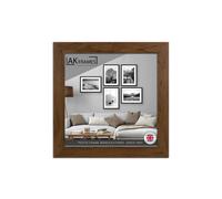 AK Frames 40X40Cm Walnut Poster Frame - Modern Picture Frame For Wall Art, Prints And Photos - Durable And Stylish Display Frame