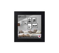 AK Frames 7X7" Matte Black Poster Frame - Modern Picture Frame For Wall Art, Prints And Photos - Durable And Stylish Display Frame