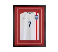 AK Frames 80X60Cm Matte Black Football Shirt Frame - 3D Deep Box With Crimson Mount - 58X40Cm Sport Shirt Window - Diy Kit