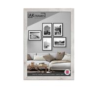 AK Frames 80X60Cm White Rustic Poster Frame - Modern Picture Frame For Wall Art, Prints And Photos - Durable And Stylish Display Frame