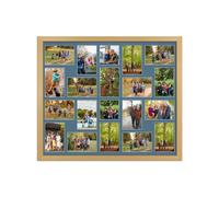 AK Frames 80X70Cm Country Pine Classic Multi Photo Frame With Pompadour Mount - Holds 20 Apertures (18X) 6X4, (2X) 4X4 Photos