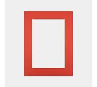 Ak Frames 8X6 Poppy Red Picture Mounts To Fit 6X4 Aperture Size - Mount Board Only (No Frame Included)