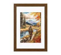 Ak Frames Dark Oak 70X50Cm Frame With 50X40Cm Mount And Perspex Front