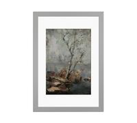 Ak Frames Light Grey 80X60Cm Frame With 70X50Cm Mount And Perspex Front