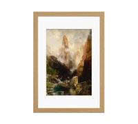 Ak Frames Light Oak 100X70Cm Frame With 90X60Cm Mount And Perspex Front