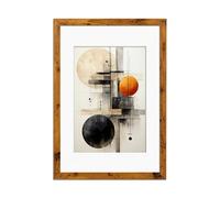 Ak Frames Rustic Oak 100X70Cm Frame With 90X60Cm Mount And Perspex Front
