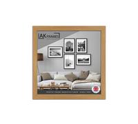 AK Frames Sleek 11X11" Oak Thin Modern Picture Frame - Slim And Design For Posters, Prints And Photos - Elegant Wall Frame Decor