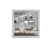 AK Frames Sleek 12X12" Silver Thin Modern Picture Frame - Slim And Design For Posters, Prints And Photos - Elegant Wall Frame Decor