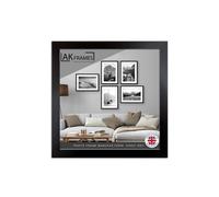 AK Frames Sleek 15X15" Black Thin Modern Picture Frame - Slim And Design For Posters, Prints And Photos - Elegant Wall Frame Decor