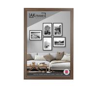 AK Frames Sleek 40X30Cm Walnut Thin Modern Picture Frame - Slim And Design For Posters, Prints And Photos - Elegant Wall Frame Decor