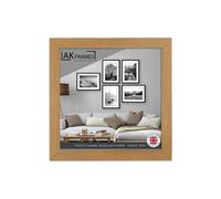 AK Frames Sleek 6X6" Oak Thin Modern Picture Frame - Slim And Design For Posters, Prints And Photos - Elegant Wall Frame Decor