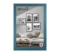 AK Frames Sleek A4 Navy Blue Thin Modern Picture Frame - Slim And Design For Posters, Prints And Photos - Elegant Wall Frame Decor