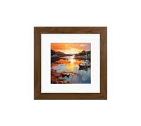 Ak Frames Walnut 60X60Cm Frame With 40X40 Mount And Perspex Front