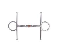 AK Full Cheek Rotary Double Cooper Roller Snaffle Horse Riding Bit AKRS-2612 (5.25'', Silver)