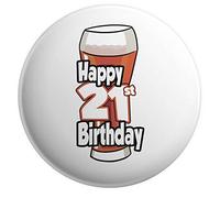 AK Giftshop Ale 21st Birthday Badge - Large Pin Badge 75mm / 3"