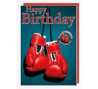 AK Giftshop Boxing Birthday Card With Badge