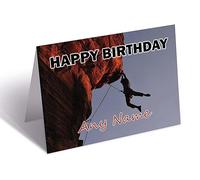 AK Giftshop Climbing Birthday Greeting Personalised Card - Any Name