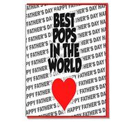 AK Giftshop Fathers Day Greeting Card - Best Pops In The World - Happy Father's Day