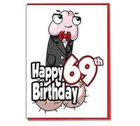 AK Giftshop Funny Willy Themed 69th Birthday Card - Ladies - Daughter - Grandaughter - Sister - Friend