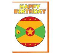 AK Giftshop Grenada Flag - Birthday Card - Friend - Family - Colleague - Mate - Boss - Loved One