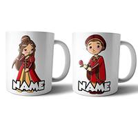 AK Giftshop His and Hers Personalised Mugs - Couples Gift Set - Romeo and Juliet