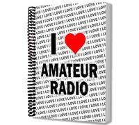 AK Giftshop I Love Amateur Radio A5 Notebook Writing Drawing Pad - Gift - Birthday - Christmas - Anniversary - Secret Santa - Coworker